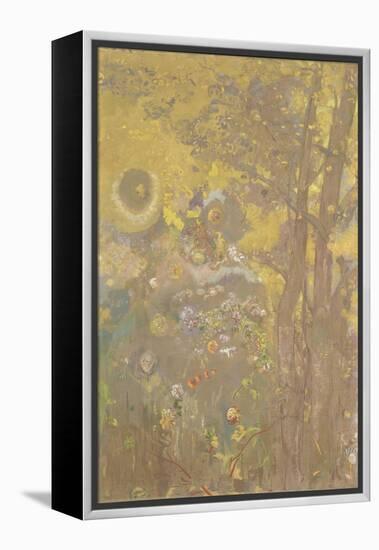 Décoration Domecy : arbres sur fond jaune-Odilon Redon-Framed Premier Image Canvas