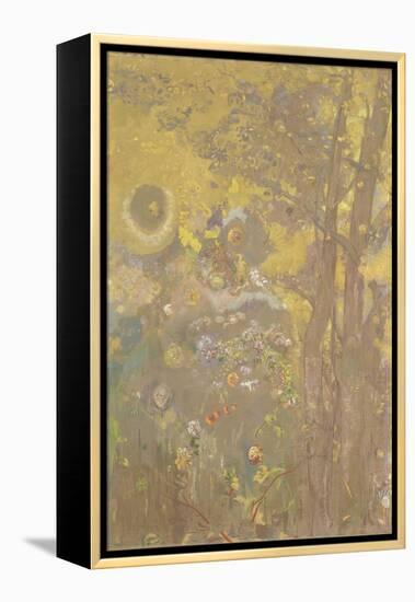 Décoration Domecy : arbres sur fond jaune-Odilon Redon-Framed Premier Image Canvas