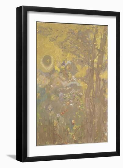 Décoration Domecy : arbres sur fond jaune-Odilon Redon-Framed Giclee Print