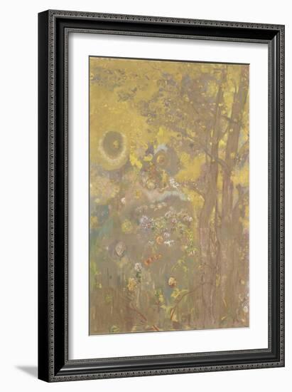 Décoration Domecy : arbres sur fond jaune-Odilon Redon-Framed Giclee Print
