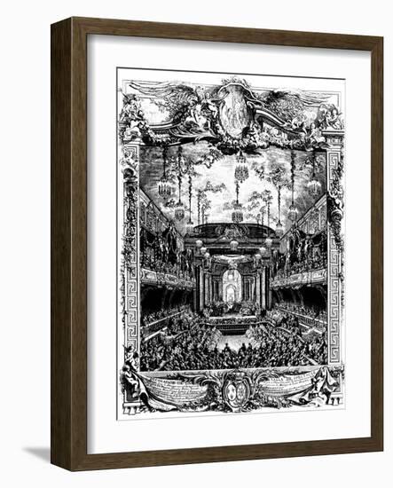 Decoration of a Hall in Versailles, France, 1745-Charles Nicolas Cochin-Framed Giclee Print