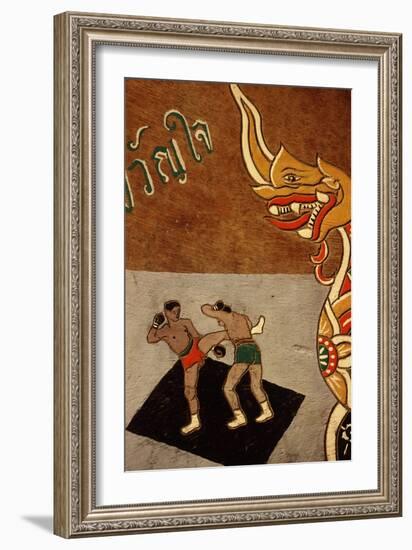 Decoration on an Ox Cart Depicting Muay Thai-null-Framed Giclee Print