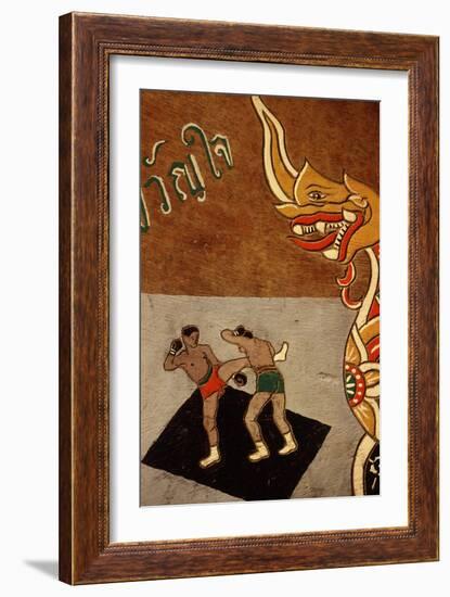 Decoration on an Ox Cart Depicting Muay Thai-null-Framed Giclee Print