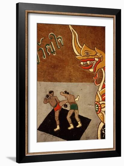 Decoration on an Ox Cart Depicting Muay Thai-null-Framed Giclee Print