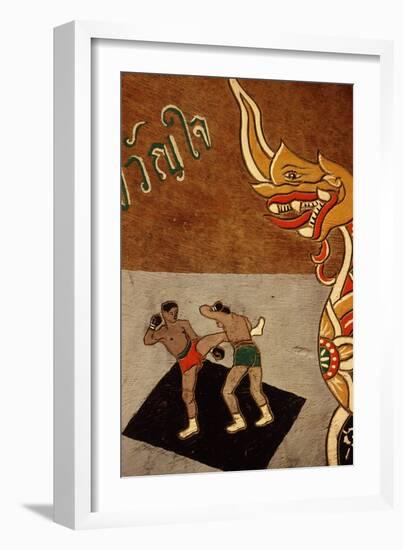 Decoration on an Ox Cart Depicting Muay Thai-null-Framed Giclee Print