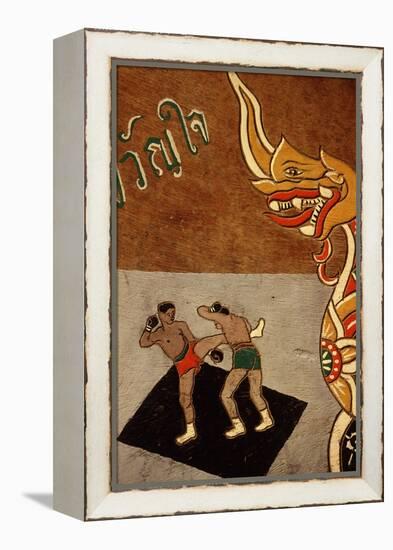 Decoration on an Ox Cart Depicting Muay Thai-null-Framed Premier Image Canvas