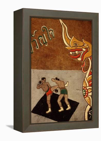 Decoration on an Ox Cart Depicting Muay Thai-null-Framed Premier Image Canvas