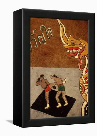 Decoration on an Ox Cart Depicting Muay Thai-null-Framed Premier Image Canvas