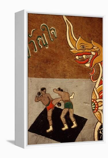 Decoration on an Ox Cart Depicting Muay Thai-null-Framed Premier Image Canvas