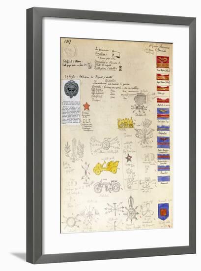 Decorations and Badges of Navy Uniforms, 1917-null-Framed Giclee Print