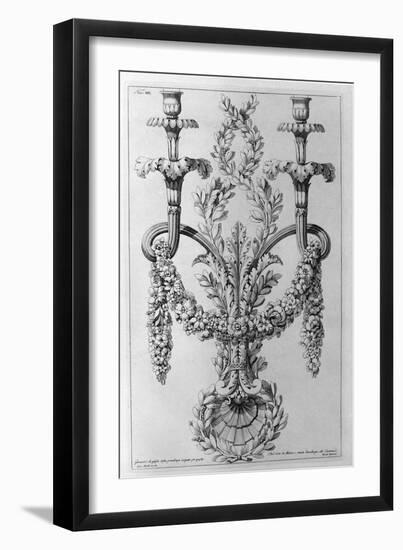 Decorations. Drawing by Giovanni Piranesi (Known as Piranese) (1720-1778).-Giovanni Battista Piranesi-Framed Giclee Print