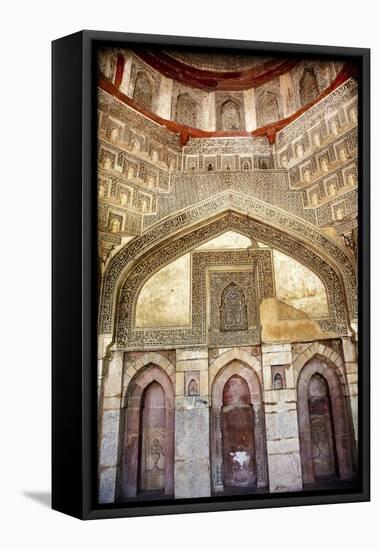 Decorations Inside Ancient Sheesh Shish Gumbad Tomb Lodi Gardens, New Delhi, India-William Perry-Framed Premier Image Canvas