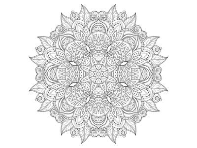 decorative amulet mandala coloring art coloring poster