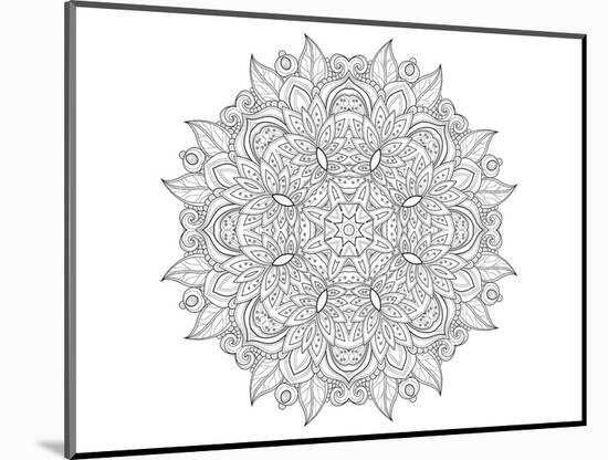 Decorative Amulet Mandala Coloring Art-null-Mounted Coloring Poster