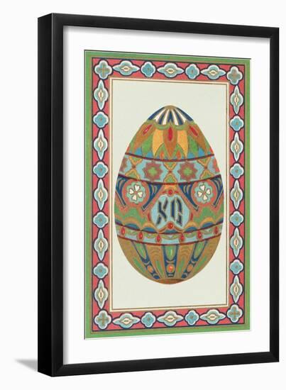 Decorative Art Egg Motif-null-Framed Art Print