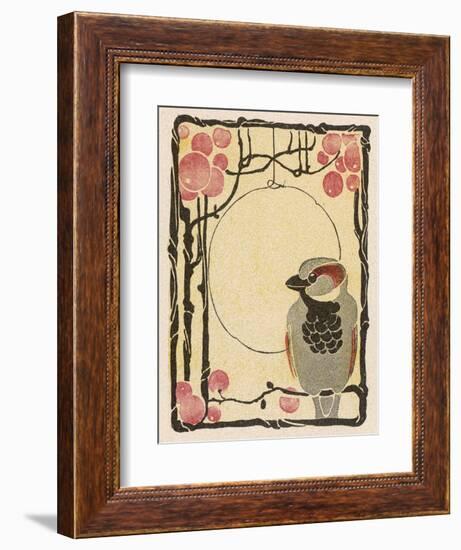 Decorative Bird on the Bough of a Fruit Tree-Ludwig Hohlwein-Framed Photographic Print