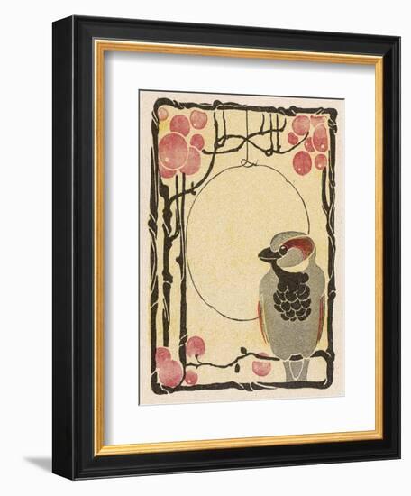 Decorative Bird on the Bough of a Fruit Tree-Ludwig Hohlwein-Framed Photographic Print