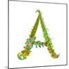 Decorative Botanical Elegant Alphabet Letter A.-Popmarleo-Mounted Art Print