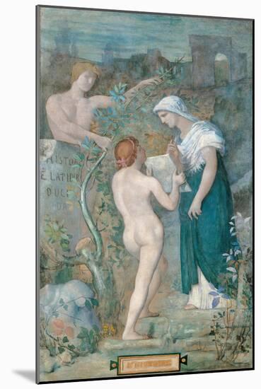 Decorative Canvass for the Town House of Madame Vignon, History-Pierre Puvis de Chavannes-Mounted Giclee Print