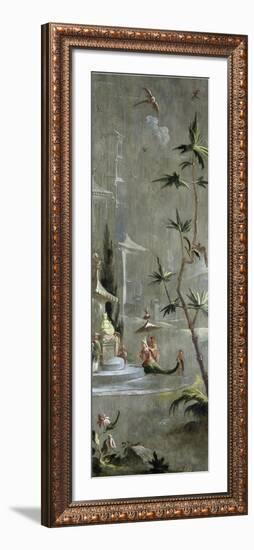 Decorative Chinoiserie Panel, Woman in Exotic Eastern Dress c.1674-1700-Robert Robinson-Framed Giclee Print