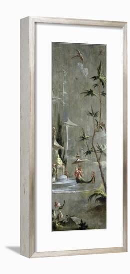 Decorative Chinoiserie Panel, Woman in Exotic Eastern Dress c.1674-1700-Robert Robinson-Framed Giclee Print