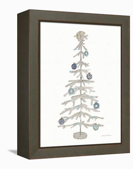 Decorative Coastal Holiday Tree IV-Kathleen Parr McKenna-Framed Stretched Canvas