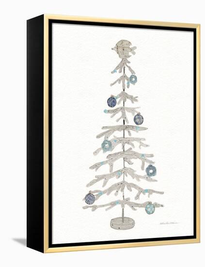 Decorative Coastal Holiday Tree IV-Kathleen Parr McKenna-Framed Stretched Canvas