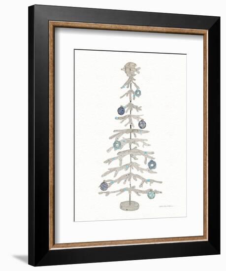 Decorative Coastal Holiday Tree IV-Kathleen Parr McKenna-Framed Art Print