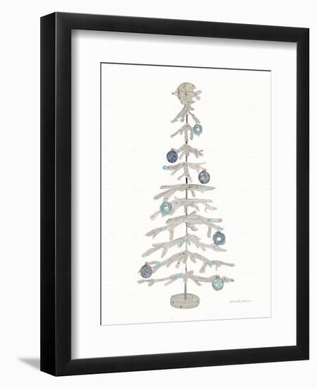 Decorative Coastal Holiday Tree IV-Kathleen Parr McKenna-Framed Art Print