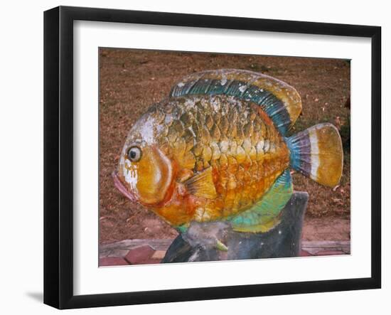 Decorative Fish in a Park near Phuket, Thailand-Tom Haseltine-Framed Photographic Print