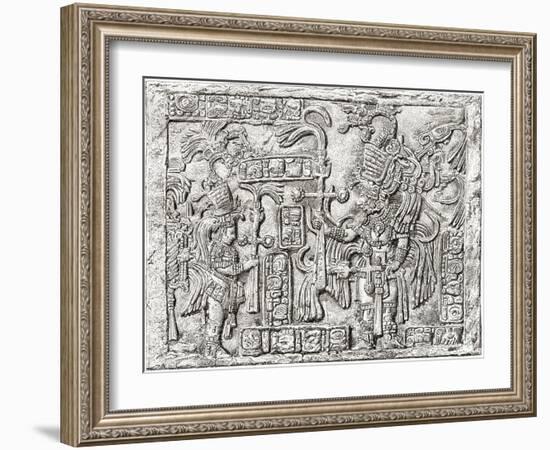 Decorative Lintel from the Ancient Mayan City of Yaxchilan, Chiapas, Mexico-null-Framed Giclee Print