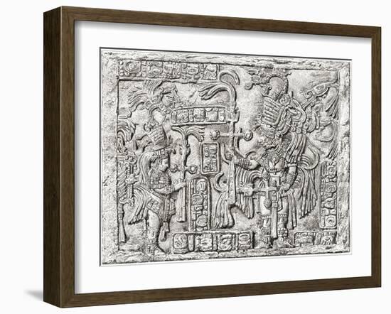 Decorative Lintel from the Ancient Mayan City of Yaxchilan, Chiapas, Mexico-null-Framed Giclee Print