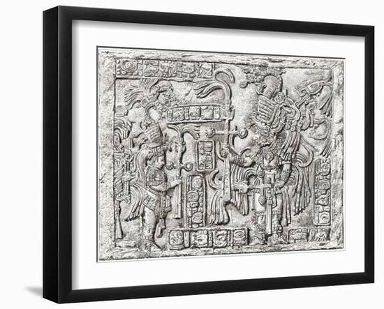 Decorative Lintel from the Ancient Mayan City of Yaxchilan, Chiapas, Mexico-null-Framed Giclee Print