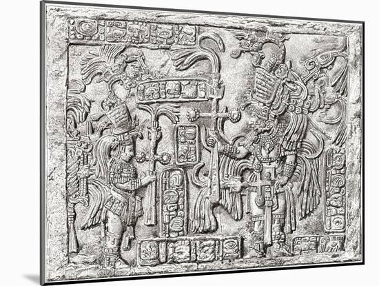 Decorative Lintel from the Ancient Mayan City of Yaxchilan, Chiapas, Mexico-null-Mounted Giclee Print