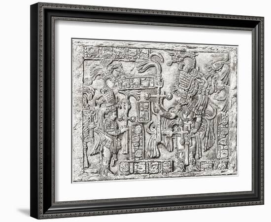 Decorative Lintel from the Ancient Mayan City of Yaxchilan, Chiapas, Mexico-null-Framed Giclee Print