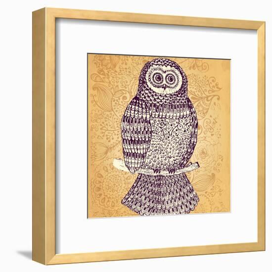 Decorative Owl-Molesko Studio-Framed Art Print