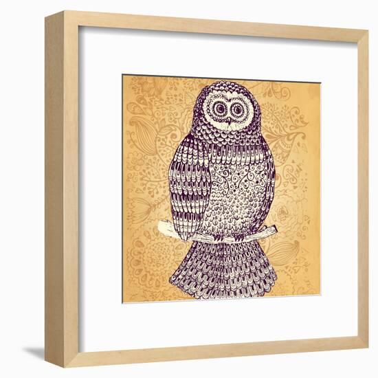 Decorative Owl-Molesko Studio-Framed Art Print