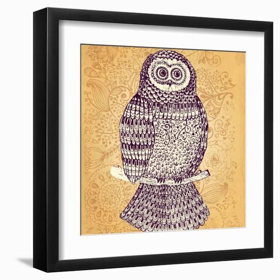Decorative Owl-Molesko Studio-Framed Art Print