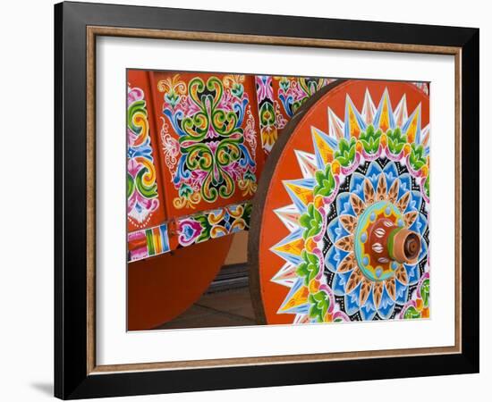 Decorative Ox-Cart in Sarchi Village, Central Highlands, Costa Rica, Central America-Richard Cummins-Framed Photographic Print