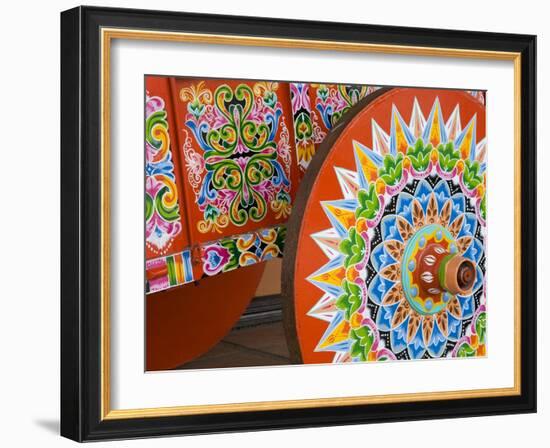 Decorative Ox-Cart in Sarchi Village, Central Highlands, Costa Rica, Central America-Richard Cummins-Framed Photographic Print