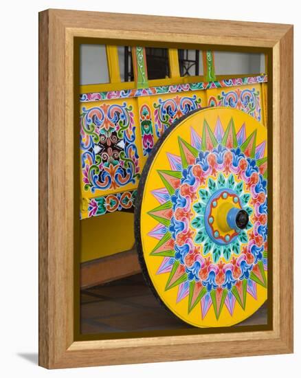 Decorative Ox-Cart in Sarchi Village, Central Highlands, Costa Rica, Central America-Richard Cummins-Framed Premier Image Canvas