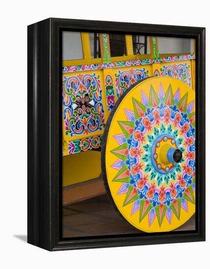 Decorative Ox-Cart in Sarchi Village, Central Highlands, Costa Rica, Central America-Richard Cummins-Framed Premier Image Canvas