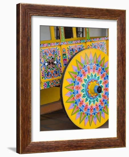 Decorative Ox-Cart in Sarchi Village, Central Highlands, Costa Rica, Central America-Richard Cummins-Framed Photographic Print