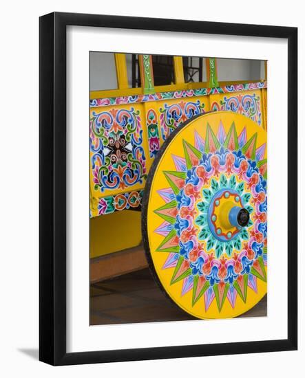 Decorative Ox-Cart in Sarchi Village, Central Highlands, Costa Rica, Central America-Richard Cummins-Framed Photographic Print