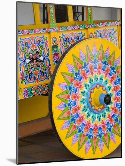 Decorative Ox-Cart in Sarchi Village, Central Highlands, Costa Rica, Central America-Richard Cummins-Mounted Photographic Print