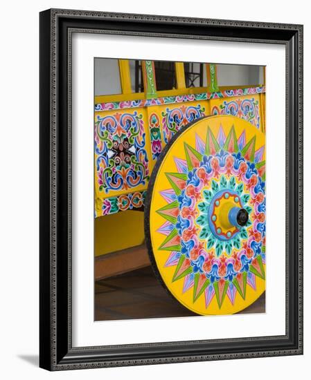 Decorative Ox-Cart in Sarchi Village, Central Highlands, Costa Rica, Central America-Richard Cummins-Framed Photographic Print