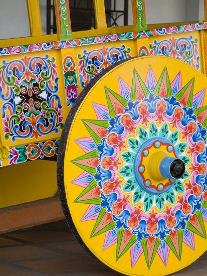 Decorative Ox-Cart in Sarchi Village, Central Highlands 