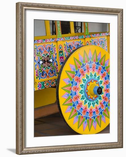 Decorative Ox-Cart in Sarchi Village, Central Highlands, Costa Rica, Central America-Richard Cummins-Framed Photographic Print