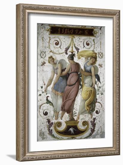 Decorative Panel with Jupiter, Juno and Dancer-Francesco Hayez-Framed Giclee Print