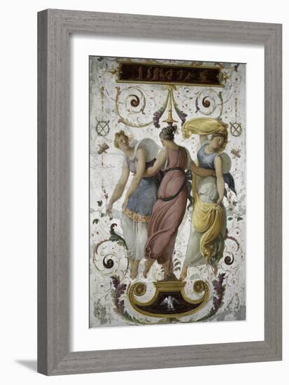 Decorative Panel with Jupiter, Juno and Dancer-Francesco Hayez-Framed Giclee Print